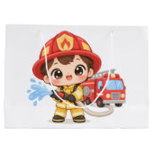 Tapferer kleiner Feuerwehrmann Große Geschenktüte (Rückseite)