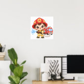 Tapferer Kleiner Feuerwehrmann Poster (Heimbüro)