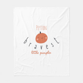 tapferer kleiner Kürbis Custom Fleece Blanket