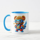 Tapferer kleiner Superheld-Bär. Tasse (Links)