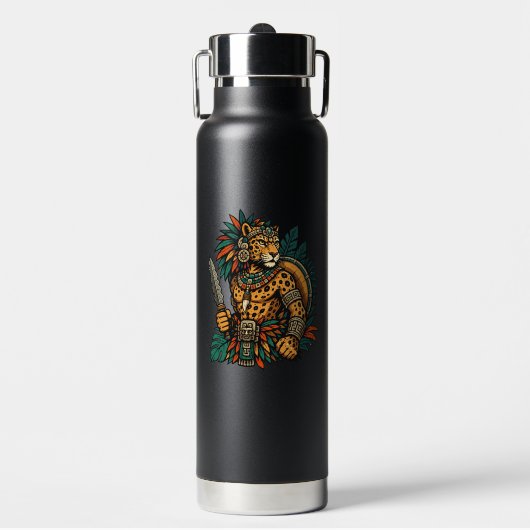 Tapferer Krieger vom Jaguar-Stamm Trinkflasche (Vorderseite)