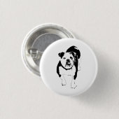 Tapferer Punkt, Bulldoggen-Abzeichen Button (Vorne & Hinten)