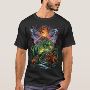 Tapferer Ritter, der auf einer riesigen blauen Sch T-Shirt