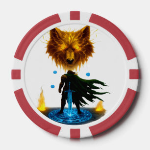 Tapferer Ritter Kampfbereit Pokerchips
