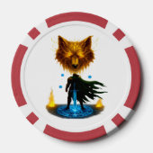 Tapferer Ritter Kampfbereit Pokerchips (Rückseite)