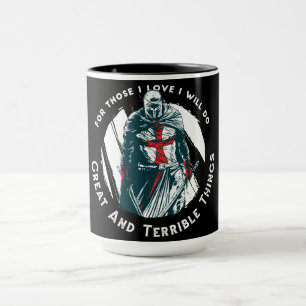 Tapferer Ritter Zitat Design Tasse