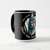 Tapferer Ritter Zitat Design Tasse (Vorderseite Links)