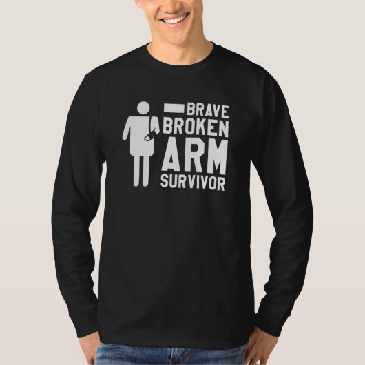Tapferer Überlebender mit gebrochenem Arm Knochenv T-Shirt (Vorderseite)
