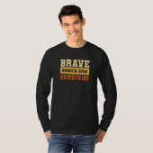 Tapferer Überlebender mit gebrochenem Arm Knochenv T-Shirt (Vorne ganz)