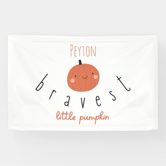 tapferes Kürbisbanner Innenzeichen Banner (Horizontal)