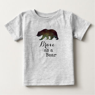 Tapferkeit als Bärenfarben-Typografie Baby T-shirt