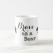 Tapferkeit als Bärenfarben-Typografie Kaffeetasse (Mittel)