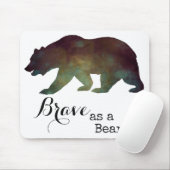 Tapferkeit als Bärenfarben-Typografie Mousepad (Mit Mouse)