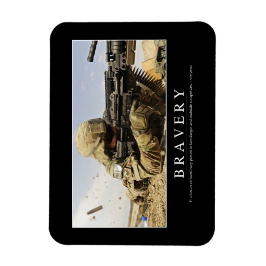 Tapferkeit: inspirierendes Zitat Magnet (Vertikal)