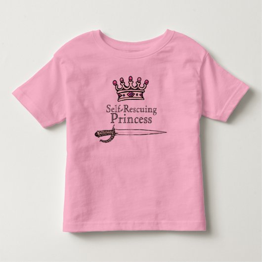 Tapferkeit, Schwert, Selbsthilfe, Prinzessin, Femi Kleinkind T-shirt (Vorderseite)