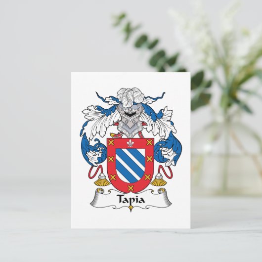 Tapia-Familienwappen Postkarte (Stehend Vorderseite)