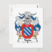 Tapia-Familienwappen Postkarte (Vorne/Hinten)