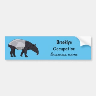 Tapir-Cartoon-Abbildung Autoaufkleber