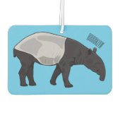 Tapir-Cartoon-Abbildung Autolufterfrischer (Rückseite)