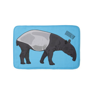 Tapir-Cartoon-Abbildung Badematte