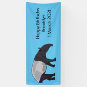 Tapir-Cartoon-Abbildung Banner (Vertikal)