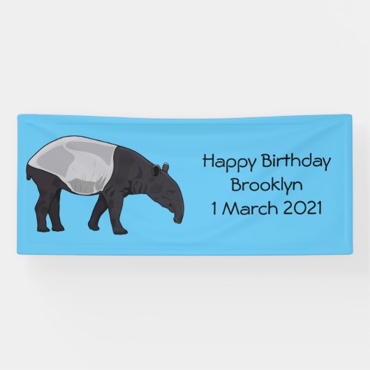 Tapir-Cartoon-Abbildung Banner (Horizontal)