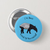 Tapir-Cartoon-Abbildung Button (Vorne & Hinten)