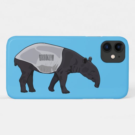 Tapir-Cartoon-Abbildung Case-Mate iPhone Hülle (Rückseite (Horizontal))