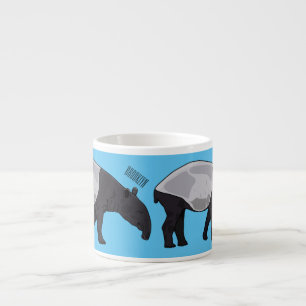 Tapir-Cartoon-Abbildung Espressotasse