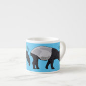 Tapir-Cartoon-Abbildung Espressotasse (Vorderseite Rechts)