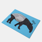 Tapir-Cartoon-Abbildung Fußmatte (Schrägansicht)