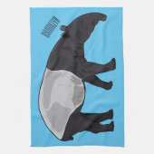 Tapir-Cartoon-Abbildung Geschirrtuch (Vertikal)