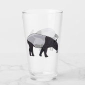 Tapir-Cartoon-Abbildung Glas (Rückseite)