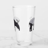 Tapir-Cartoon-Abbildung Glas (Links)