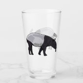 Tapir-Cartoon-Abbildung Glas (Vorderseite)