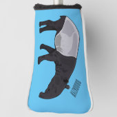 Tapir-Cartoon-Abbildung Golf Headcover (Rotieren 90)