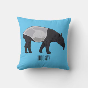 Tapir-Cartoon-Abbildung Kissen