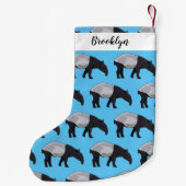 Tapir-Cartoon-Abbildung Kleiner Weihnachtsstrumpf (Rückseite)