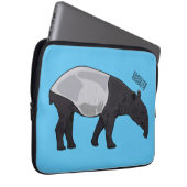Tapir-Cartoon-Abbildung Laptopschutzhülle (Vorne Rechts)