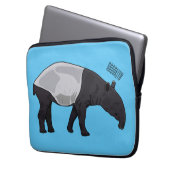 Tapir-Cartoon-Abbildung Laptopschutzhülle (Vorderseite Links)