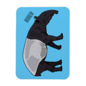 Tapir-Cartoon-Abbildung Magnet (Vertikal)