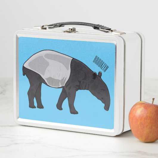 Tapir-Cartoon-Abbildung Metall Brotdose (Beispiel)