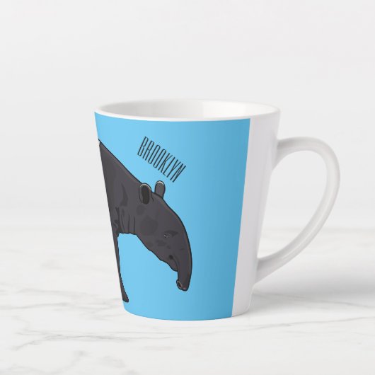 Tapir-Cartoon-Abbildung Milchtasse (Rechts)