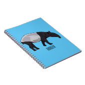Tapir-Cartoon-Abbildung Notizblock (Rechte Seite)