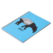 Tapir-Cartoon-Abbildung Notizblock (Linke Seite)