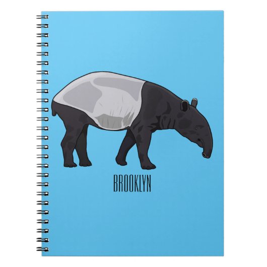 Tapir-Cartoon-Abbildung Notizblock (Vorderseite)
