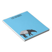 Tapir-Cartoon-Abbildung Notizblock (angewinkelt)