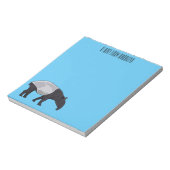 Tapir-Cartoon-Abbildung Notizblock (Rotiert)