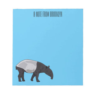 Tapir-Cartoon-Abbildung Notizblock
