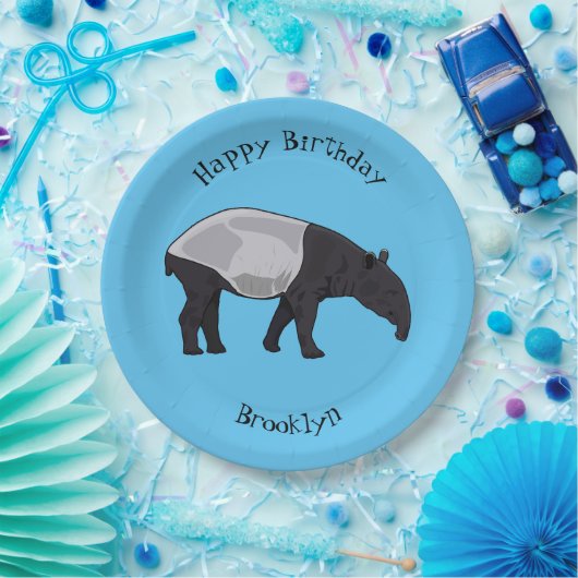 Tapir-Cartoon-Abbildung Pappteller (Party)